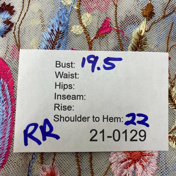 Cynthia Rowley mesh Embroidered Floral bell sleeve - Picture 7 of 7